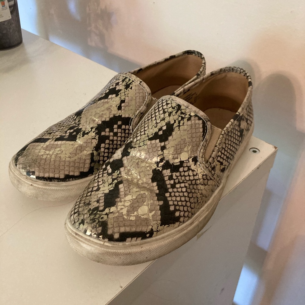 SOLD Snake Skin Slide on shoes